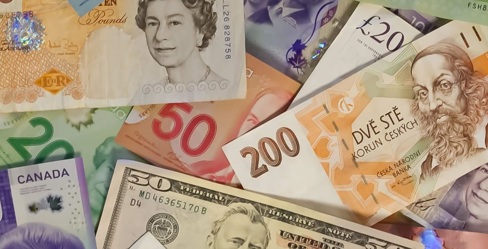 Billets de banque pour le change de devises